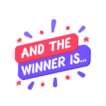 And the winner is... Vector banner.のイラスト素材