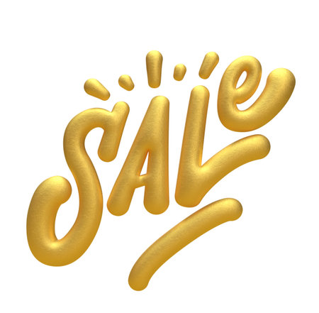 Sale Golden 3D style lettering promotional designの写真素材