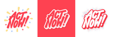 Act Now Call to Action Lettering Set