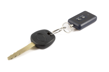 Car keys with remote control alarm system and remote door openingの写真素材