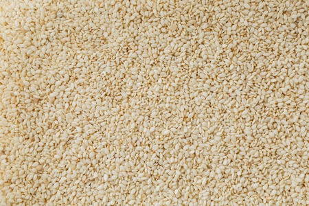 White sesame seeds background. Useful seeds for cooking.の写真素材