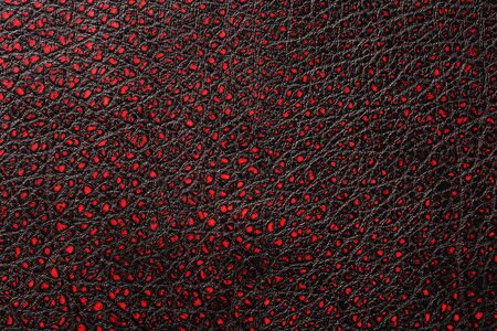Red - black textured reptile skin, used texture for the background. Lizard or crocodile skin. Freshwater crocodile red bone skin texture background. .Full screen, top viewの写真素材