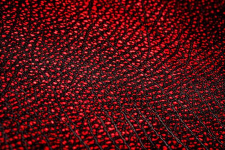 Red - black textured reptile skin, used texture for the background. Lizard or crocodile skin. Freshwater crocodile red bone skin texture background. .Full screen, top viewの写真素材