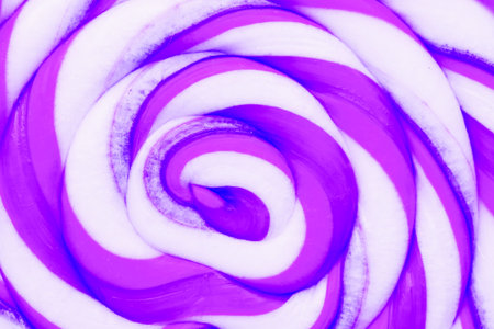 Purple Lollipop text, close up . Minimal concept with copy space.