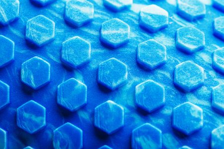 Abstract blue texture with hexagonal cells the Entire screen as the background. Conceptual texture...