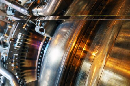 Gas turbine turbine installation in power plants and aviation. Environmentally friendly generation...