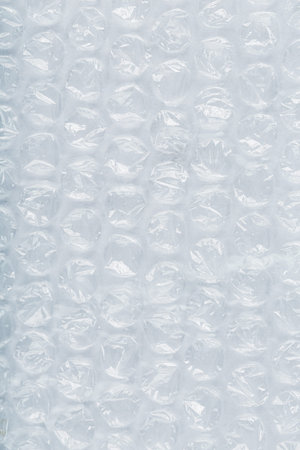 Packing plastic wrap for parcels on a white background in full screen