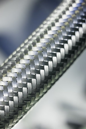 Reinforced hose with steel wire texture of fuel supply systemの写真素材