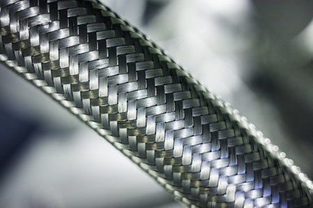Reinforced hose with steel wire texture of fuel supply systemの写真素材