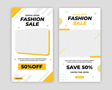 Unique Modern Editable Social Media banner template. Anyone can use this Easy Design Promotion web banner for social media. Modern elegant sales and discount promotions - Vector.のイラスト素材