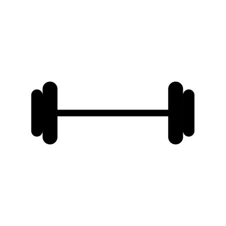 Barbell icon isolated on white background. Vector illustration. Eps 10.のイラスト素材