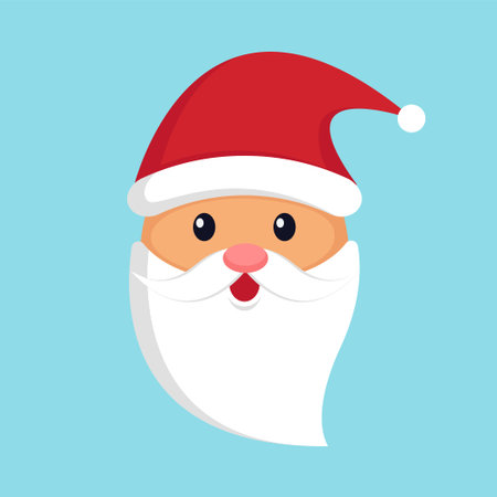 Santa Claus icon. Merry Christmas and Happy New Year. Vector illustrationのイラスト素材