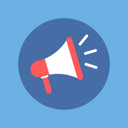 Megaphone icon. Loudspeaker vector illustration. Flat design style.のイラスト素材
