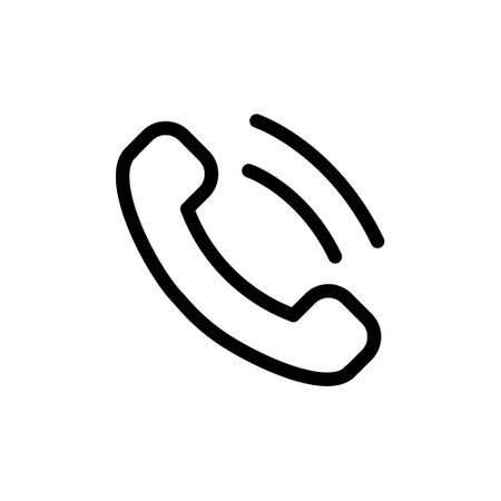 Phone icon vector. A thin line sign. Isolated contour symbol illustrationのイラスト素材