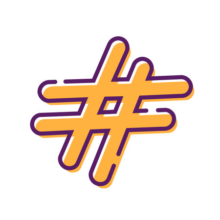 Hashtag icon vector isolated on white background for your web and mobile app design, hashtag logo conceptのイラスト素材
