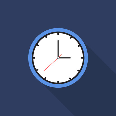 Clock icon. Flat design style. Time concept. Vector illustration.のイラスト素材