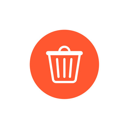 Trash can icon. Flat design style eps 10 vector illustrationのイラスト素材
