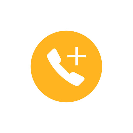 Phone with plus sign icon. Add new message. Vector illustration.のイラスト素材