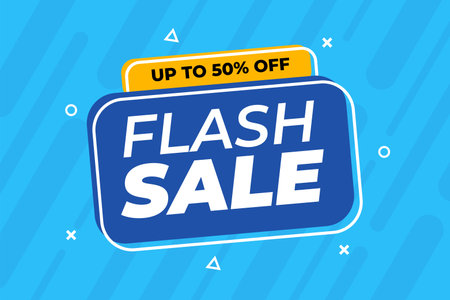 Flash sale banner for online shopping. Vector Illustrationのイラスト素材