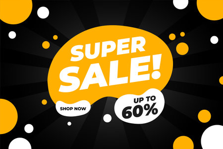 Super Sale banner design. Vector illustrationのイラスト素材
