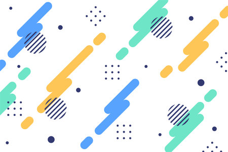 Seamless pattern with abstract geometric shapes. Vector Illustration.のイラスト素材