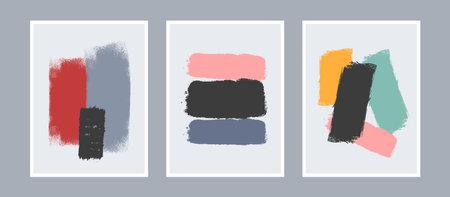 A collection of minimalist hand drawn illustrations for wall decoration as well as for brochures, backgrounds, cover designs. Vector EPS10のイラスト素材