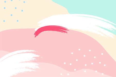 Pastel abstract background with hand drawn brush strokes. Vector illustration.のイラスト素材