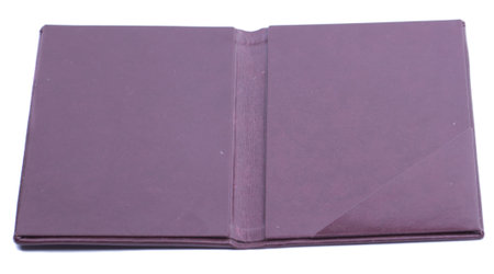 Brown leather folder isolated on white