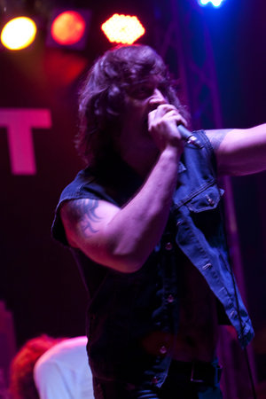 VELIKO TARNOVO, BULGARIA - JUNE 1: Bandx - AC/DC tribute band performs a show at Motorock festival...