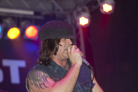 VELIKO TARNOVO, BULGARIA - JUNE 1: Bandx - AC/DC tribute band performs a show at Motorock festival...