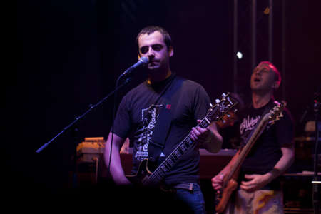 VELIKO TARNOVO, BULGARIA - JUNE 2: Metallica tribute band performs a show at Motorock festival Veliko Tarnovo 2012, on June 2, 2012 in Veliko Tarnovo, Bulgaria.のeditorial素材