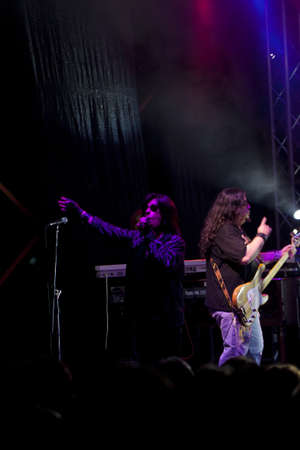 VELIKO TARNOVO, BULGARIA - JUNE 2: Joe Lynn Turner band performs a show at Motorock festival Veliko Tarnovo 2012, on June 2, 2012 in Veliko Tarnovo, Bulgaria.のeditorial素材