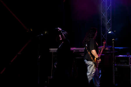 VELIKO TARNOVO, BULGARIA - JUNE 2: Joe Lynn Turner band performs a show at Motorock festival Veliko Tarnovo 2012, on June 2, 2012 in Veliko Tarnovo, Bulgaria.のeditorial素材