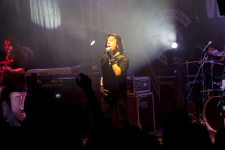VELIKO TARNOVO, BULGARIA - JUNE 2: Joe Lynn Turner band performs a show at Motorock festival Veliko Tarnovo 2012, on June 2, 2012 in Veliko Tarnovo, Bulgaria.のeditorial素材