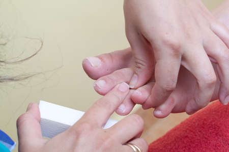 Professional pedicure beauty procedure. Beauty salon.の写真素材