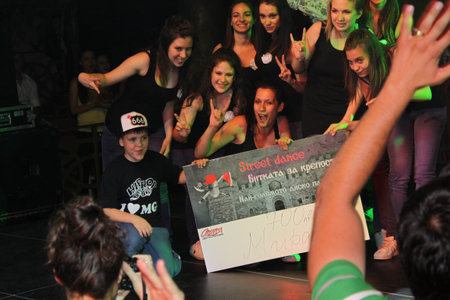ARBANASSI, BULGARIA - JUNE 30: Dancers performance at Street dance contest Battle of the fortress, on June 30, 2012 in Arbanassi, Bulgaria.のeditorial素材