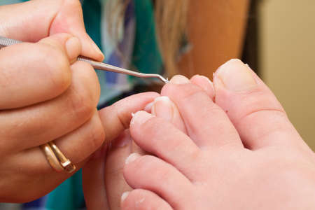 Professional pedicure beauty procedure. Beauty salon.の写真素材