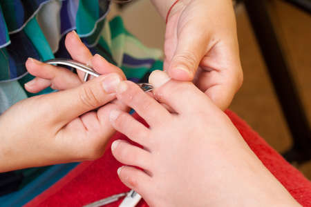 Professional pedicure beauty procedure. Beauty salon.の写真素材