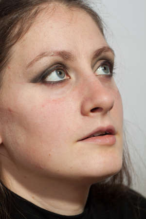Woman make up studio shotの写真素材