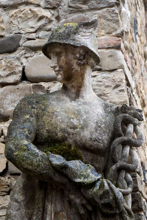 Soldier's stone statueの写真素材