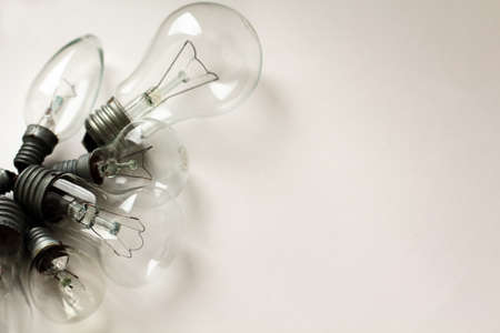 set of the different vintage electric bulbsの写真素材