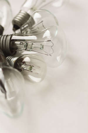 set of the different vintage electric bulbsの写真素材