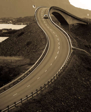 Fantastic Bridge in Norwayの写真素材