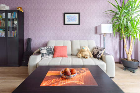 The interior of a luxury private apartment in the center of Moscowの写真素材