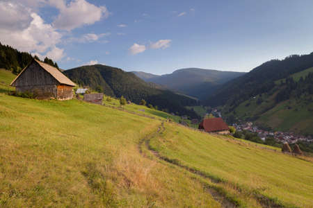 Summer landscape at  Moieciu - Bran, Romaniaの写真素材