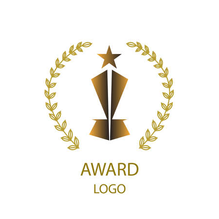 Golden award logo designの写真素材