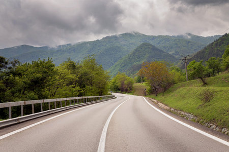 Summer landscape in the Carpathian Mountains, on Transalpina mountain road, Romania
