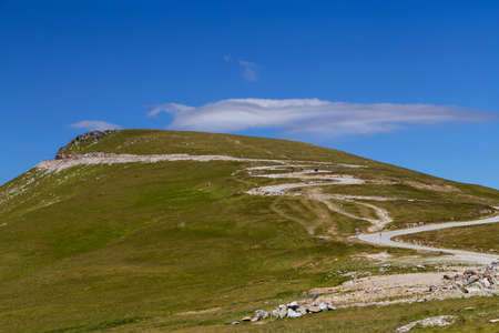 Summer view of Transalpina mountain roadの写真素材
