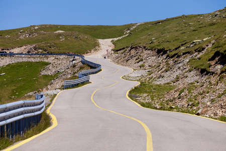 Summer view of Transalpina mountain roadの写真素材