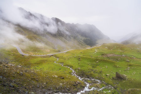 Transfagarasan mountain roadの写真素材